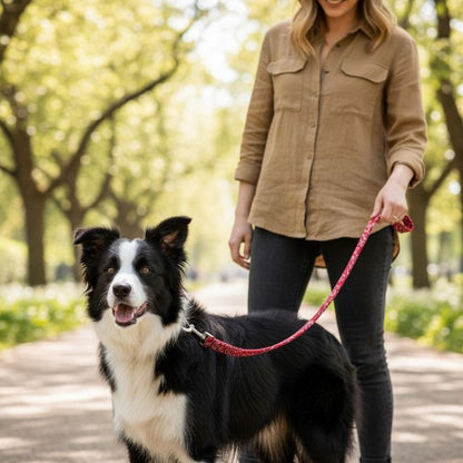 Red Bandana 25in control leash